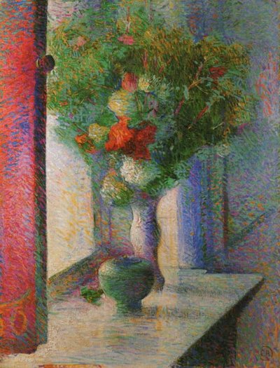 Still Life with Bouquet by the Window by Curt Herrmann